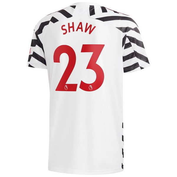 Camiseta Manchester United NO.23 Shaw Tercera equipo 2020-2021 Blanco